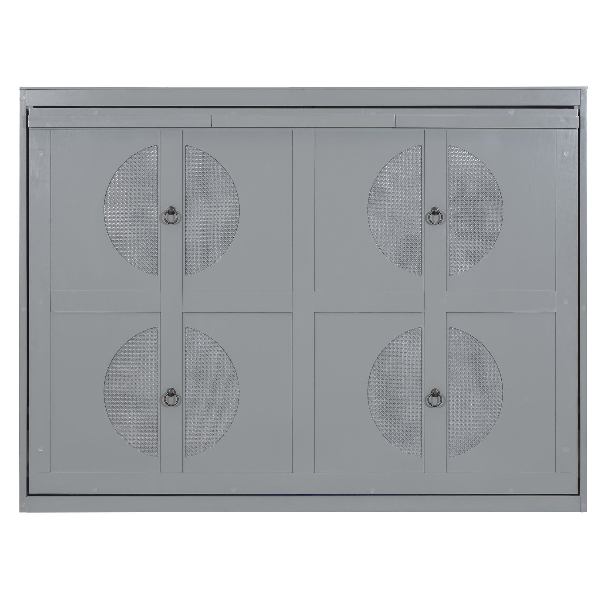 Full Size Murphy Bed Wall Bed,Gray