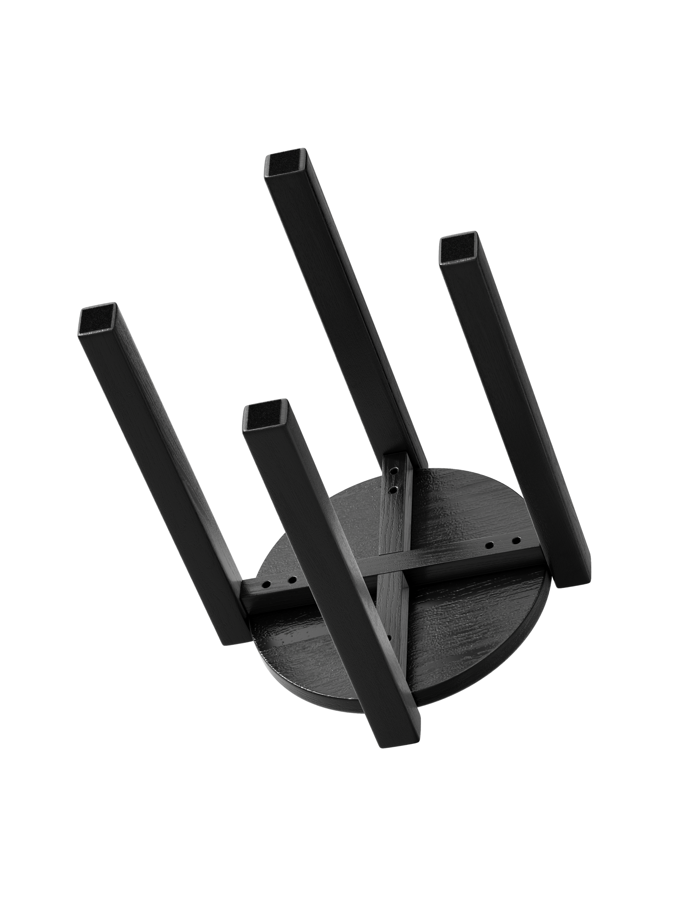 100% solid wood stackable stools set of 4, wooden stools, 18-inch stools, stacking stools, nesting tables, sturdy and durable, no installation required, top stackable round side table