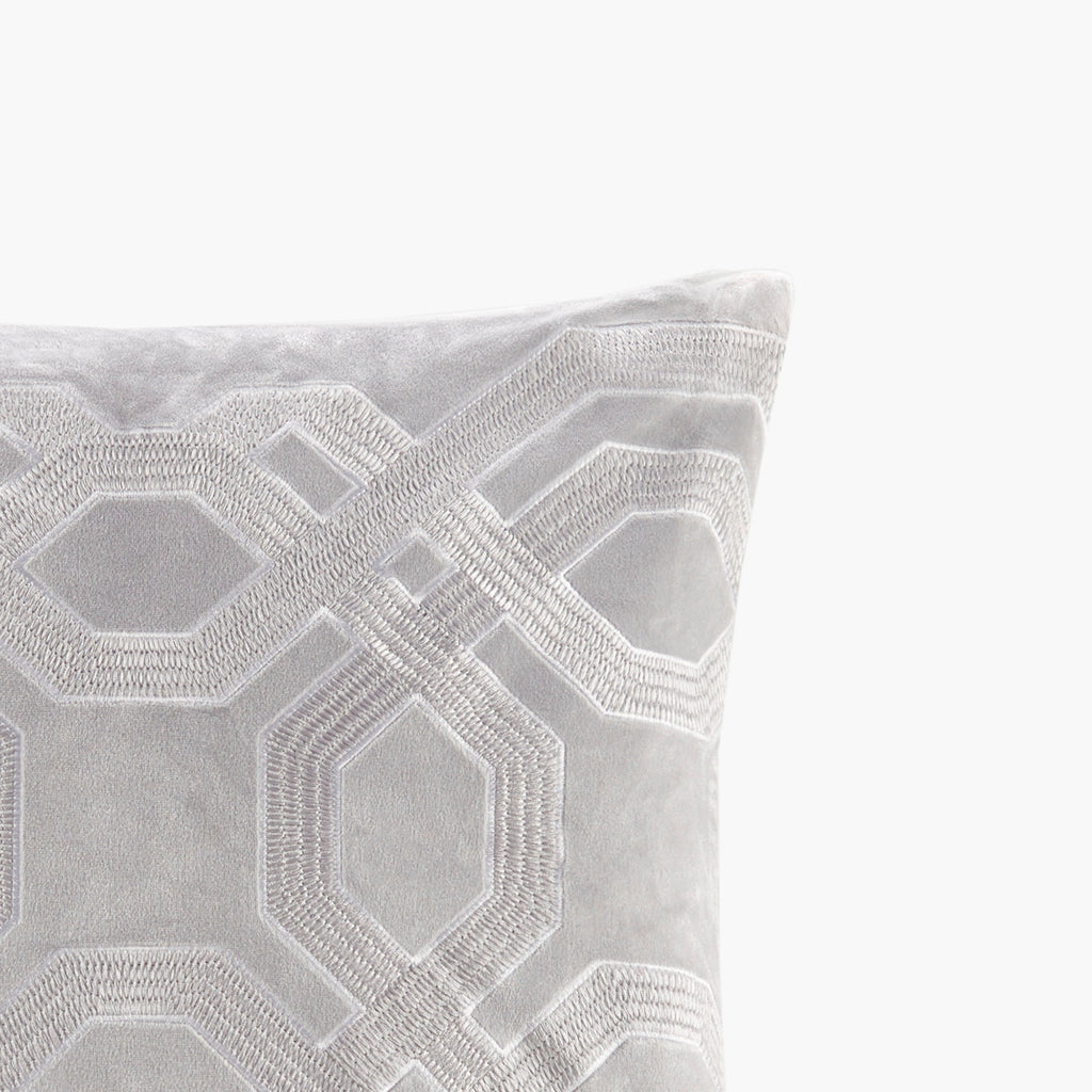 Square Decor Pillow Silver 18x18'