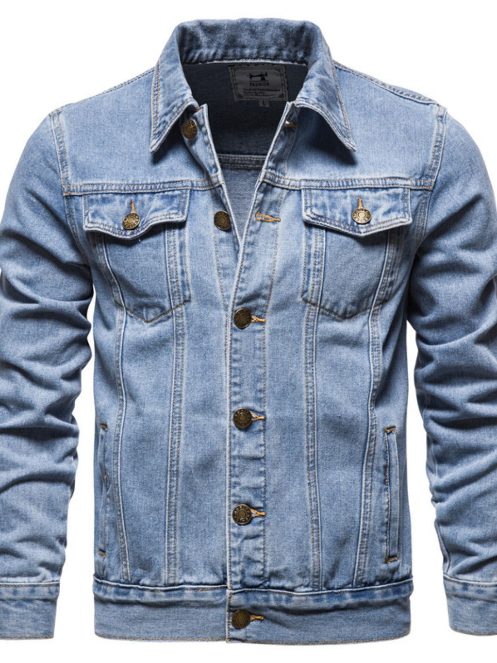 Button Down Long Sleeve Denim Jacket