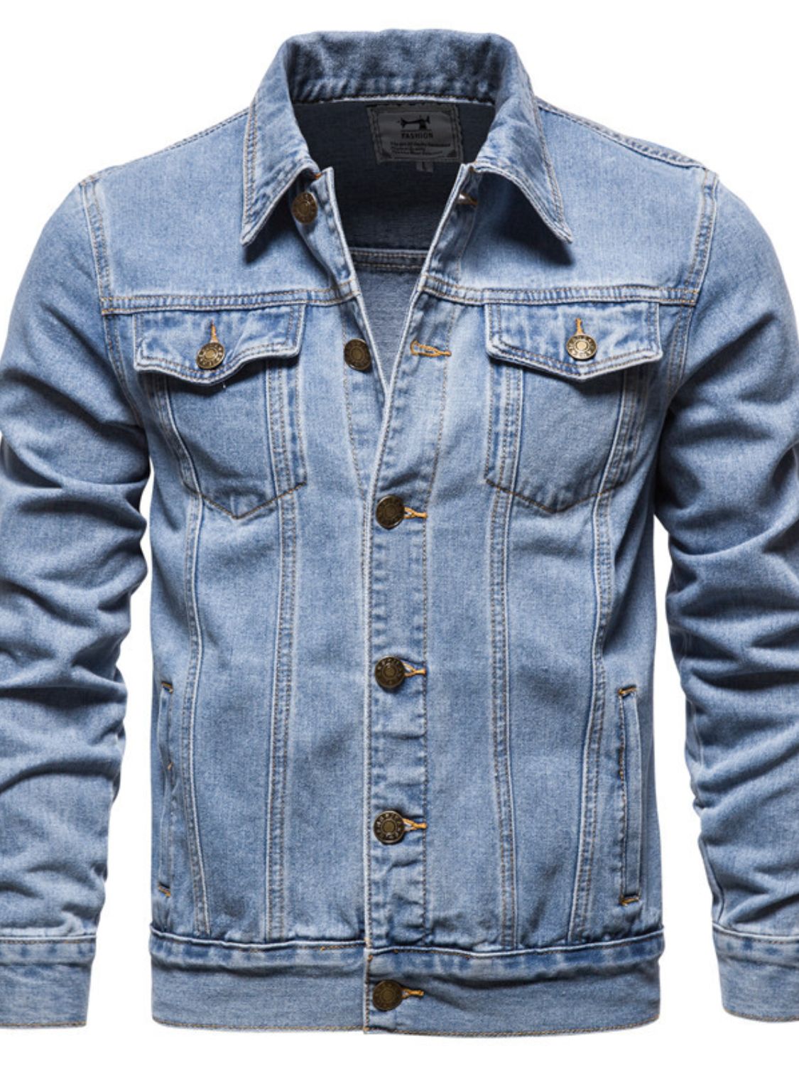 Button Down Long Sleeve Denim Jacket