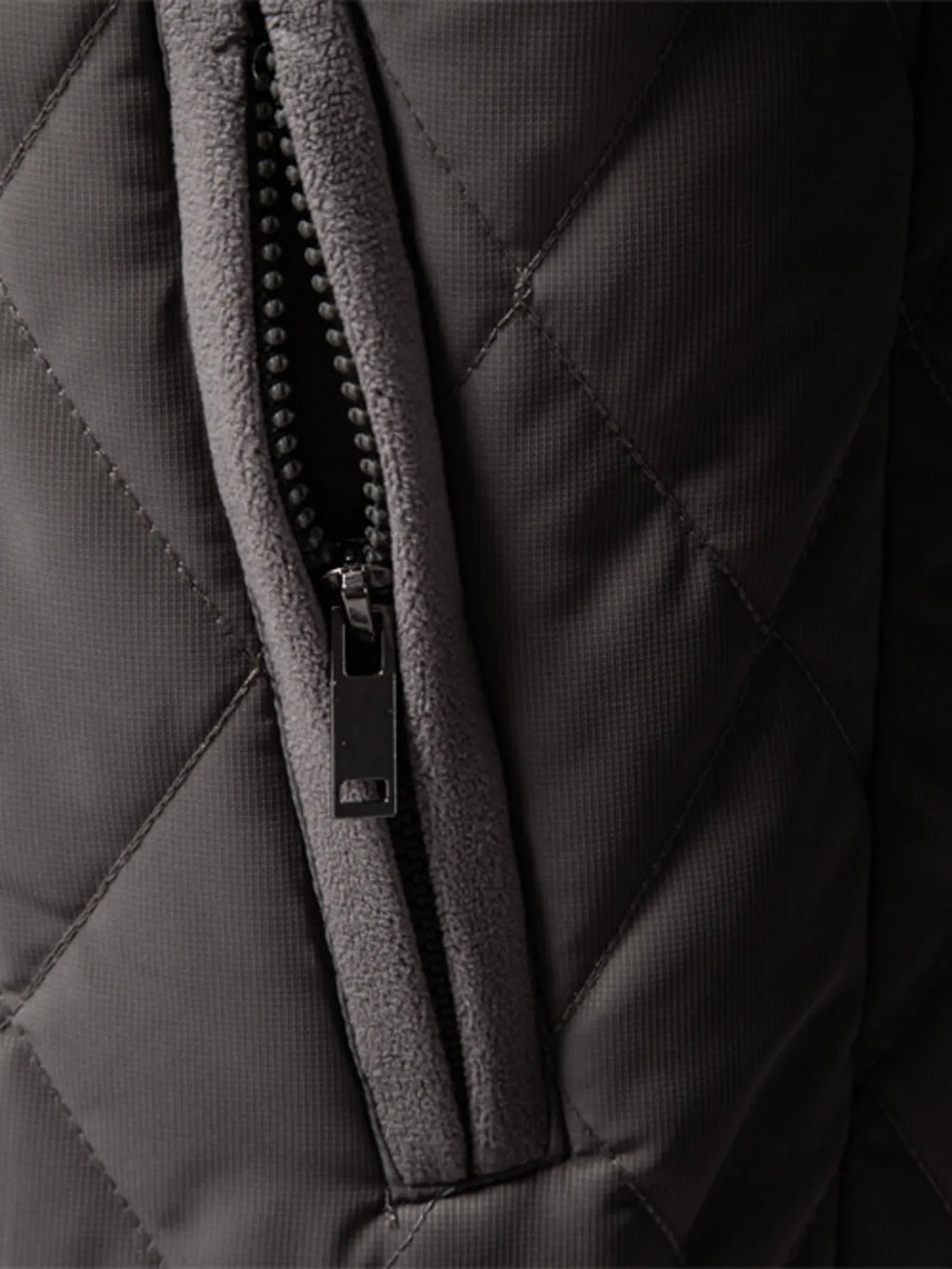 Quilted Snap Down Long Sleeve Jacket