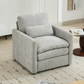 31.9' Cozy Upholstered Armchair Oversized Comfy Cloud Sofa Double Cushion Single Sofa Plush Cushion Armchair for Living Room, Light Grey
