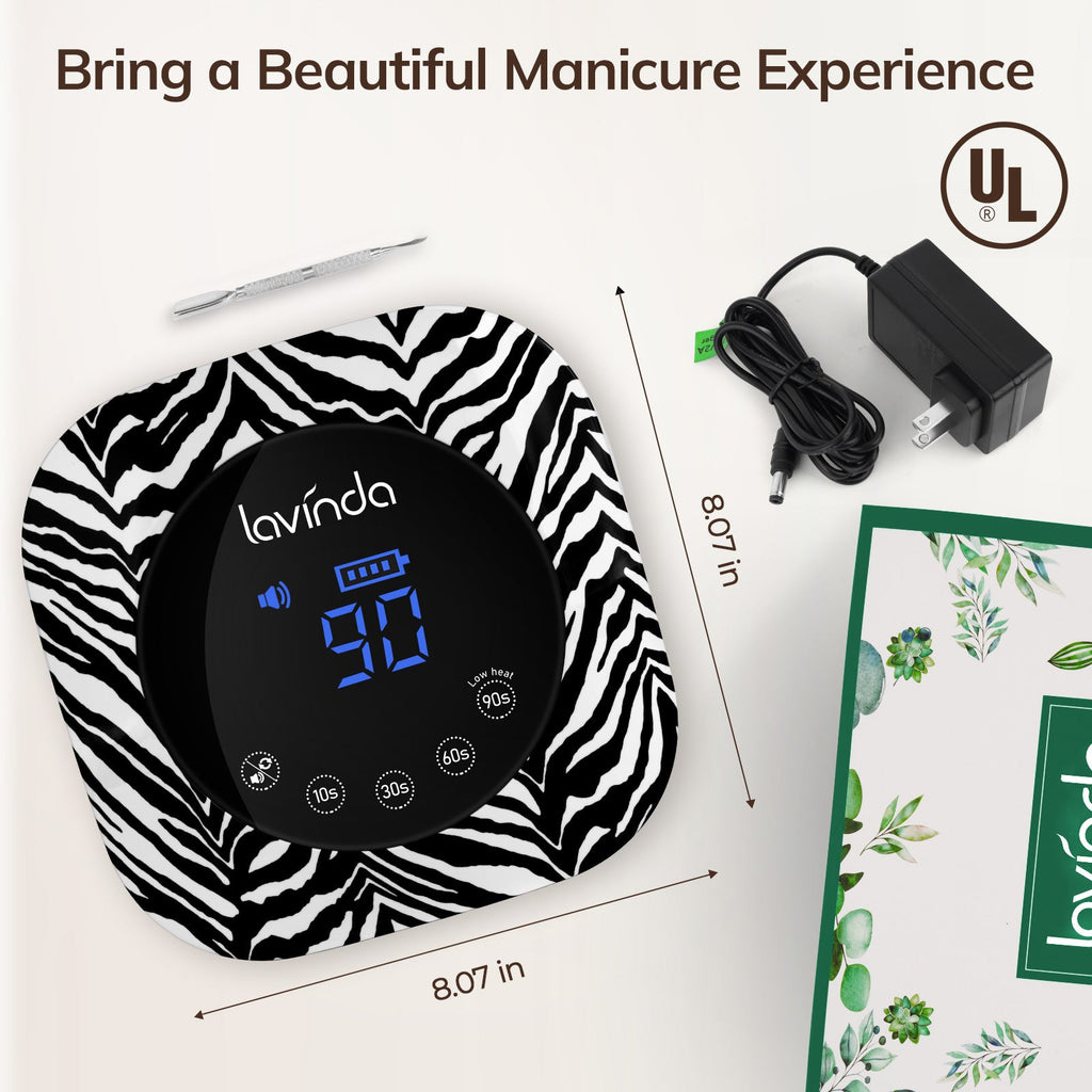 Crown™ Nail Lamp & Wand™ Nail Drill Bundle – Zebra Print