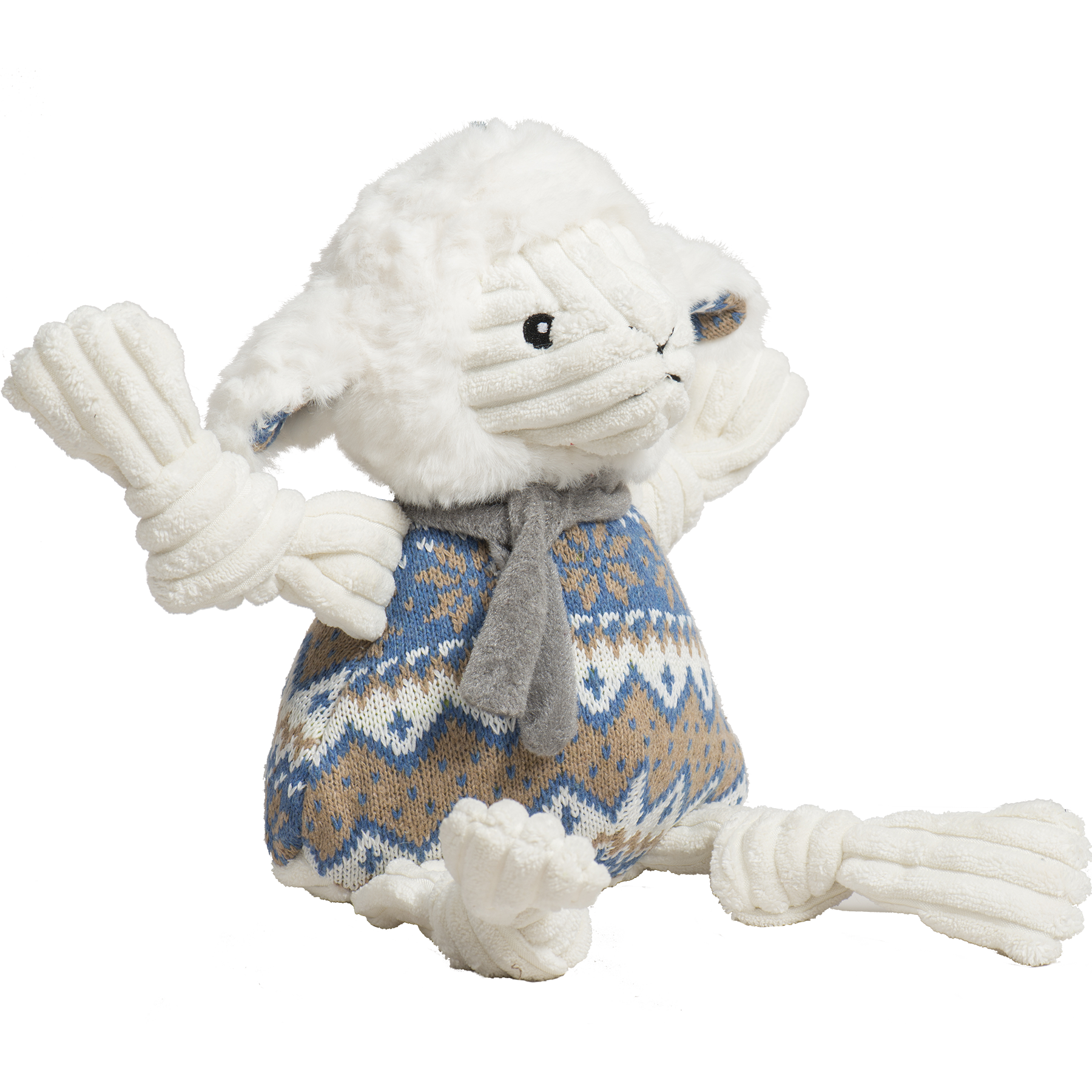 Leo Lamb Plush Dog Toy Knottie®