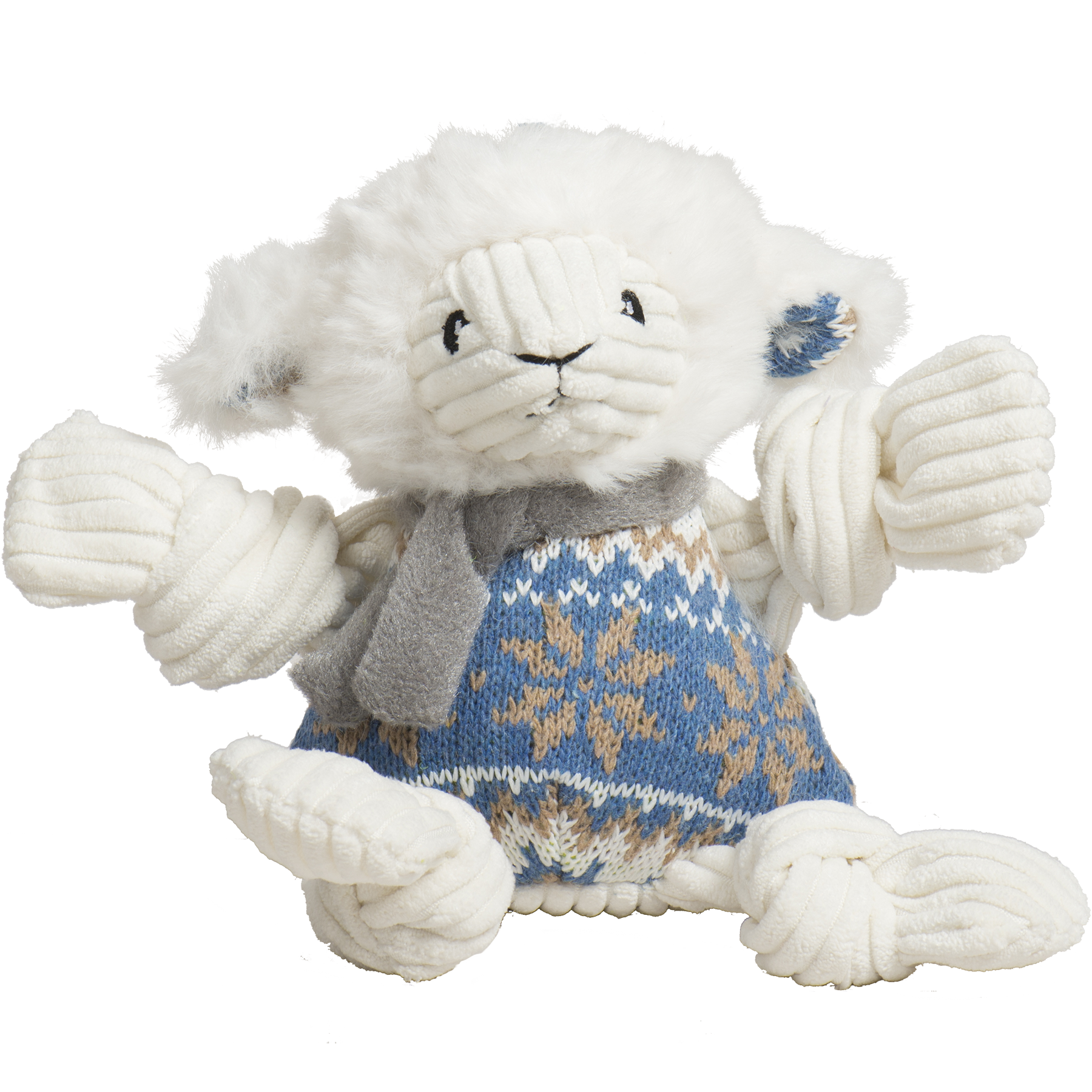 Leo Lamb Plush Dog Toy Knottie®