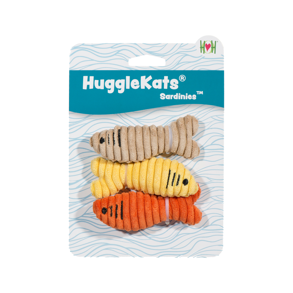 HuggleKats® Sardinies Cat Toys, 3 Pack