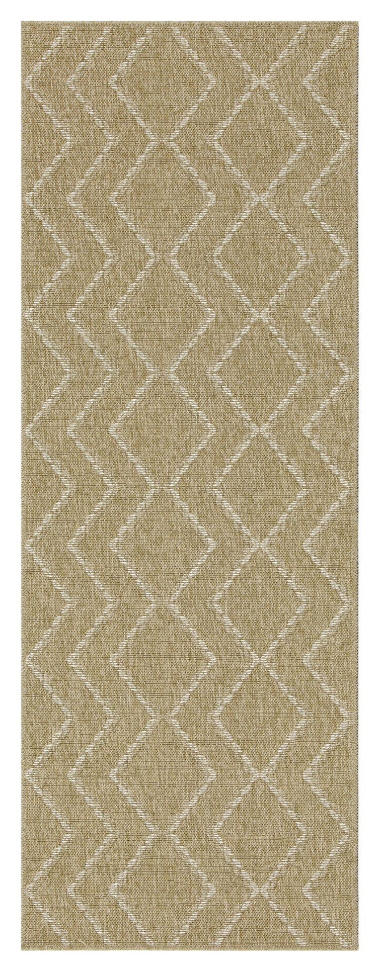 Earth GC_NTL1011 Jute/White 2 ft. 7 in. x 7 ft. 3 in. Indoor/Outdoor Area Rug