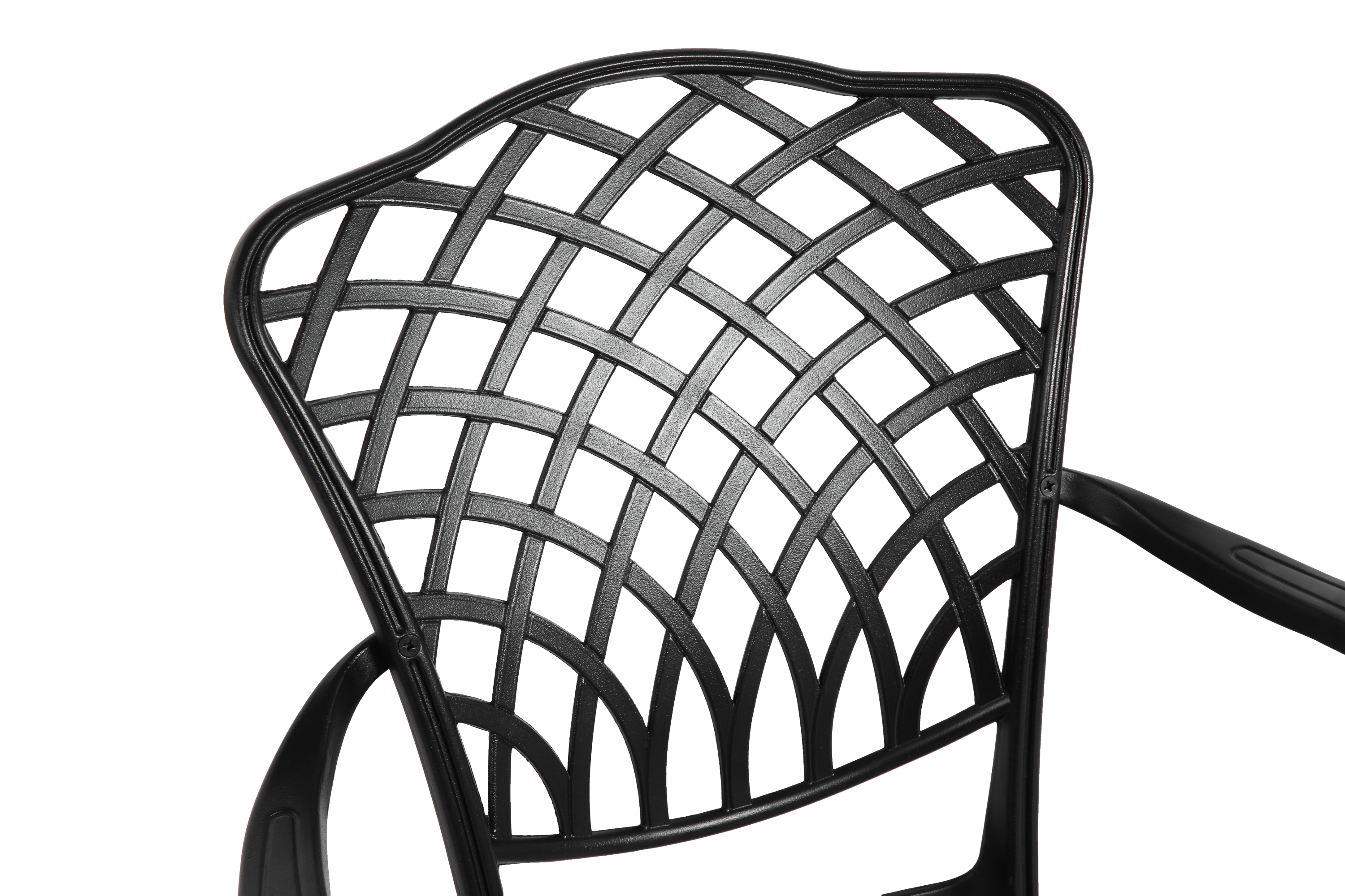 3 Piece Patio Bistro Set Cast Aluminum Bistro Table and Chairs Set of 2 with Umbrella Hole,All Weather Metal Bistro Table Set,Outdoor Patio Furniture Set for Garden Black