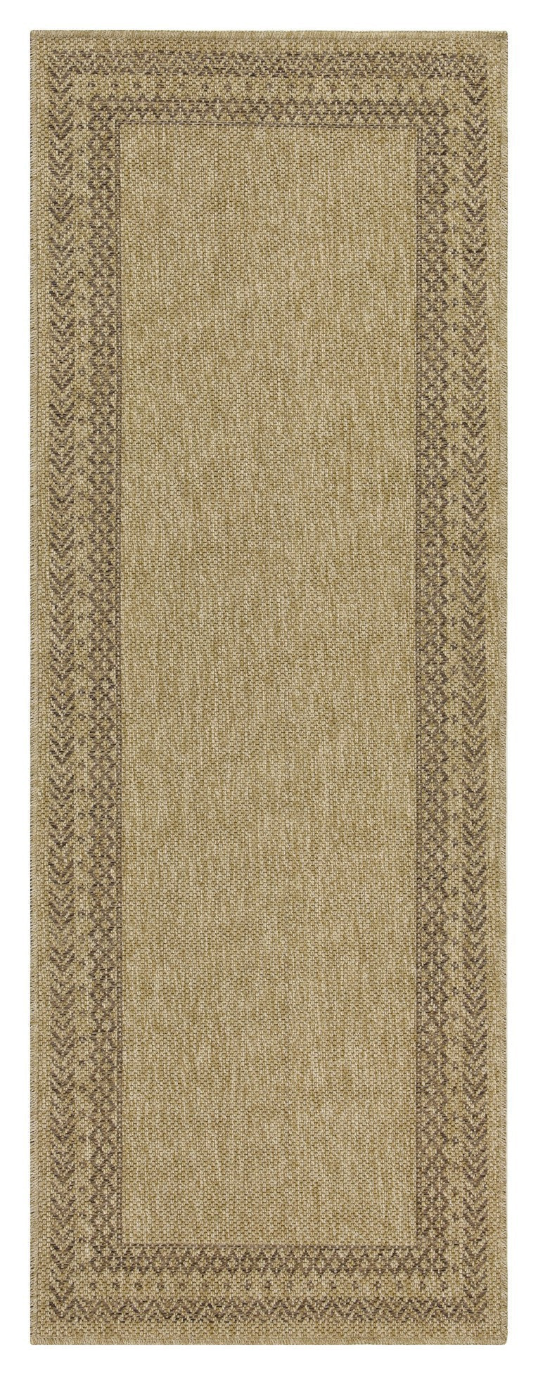 Earth GC_NTL1007 Jute/Mocha 2 ft. 7 in. x 7 ft. 3 in. Indoor/Outdoor Area Rug