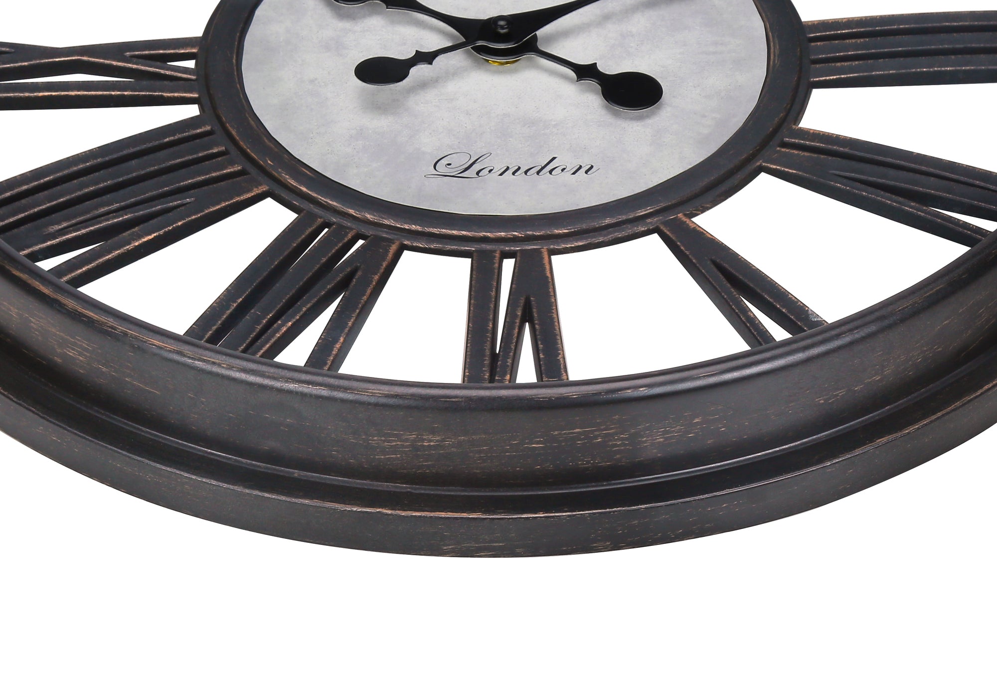 Clocks, 18' Round, Wall Clock, Antique Black, Transitional