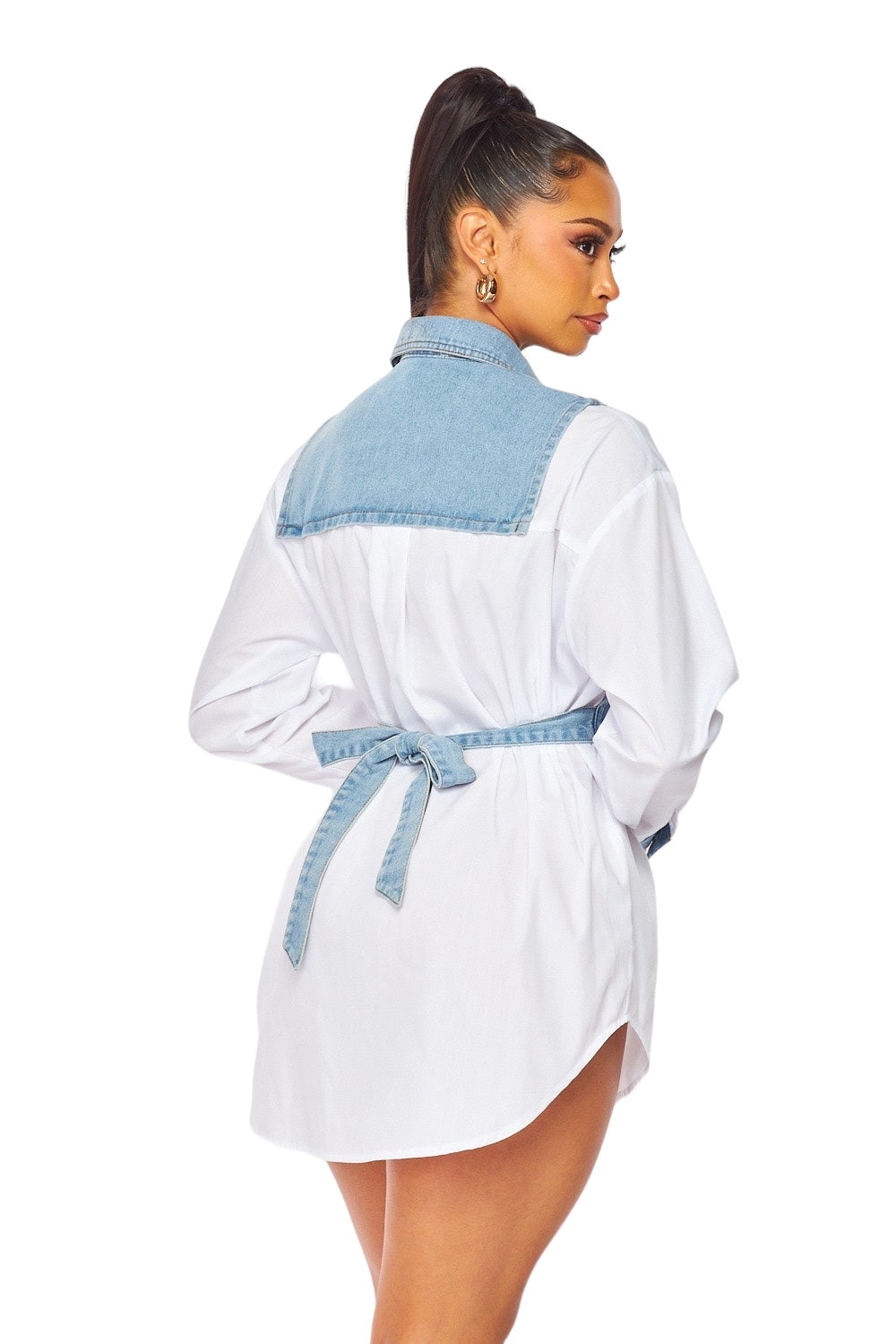 Denim Patch Button Up