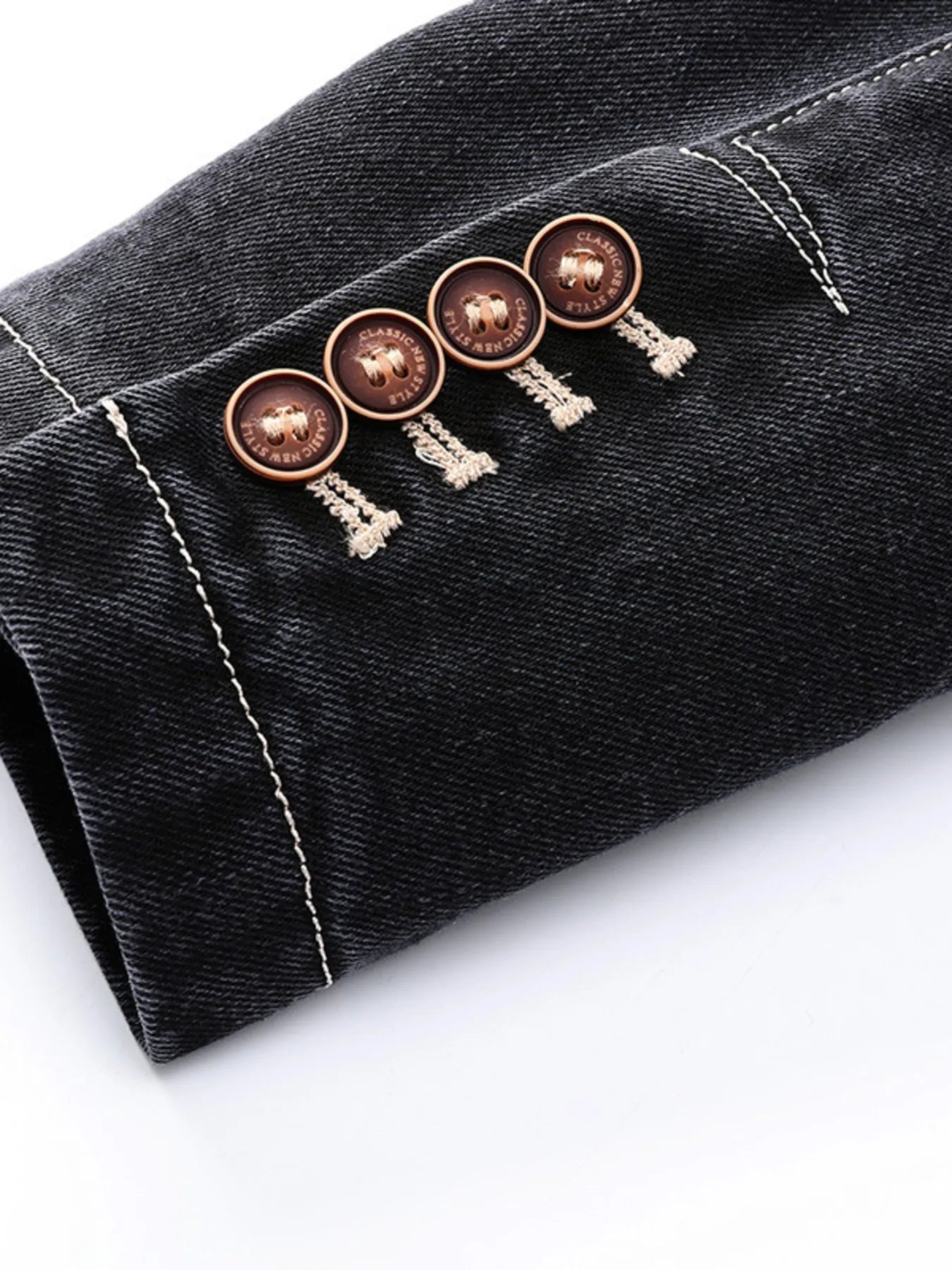 Lapel Collar Long Sleeve Blazer Plus Size