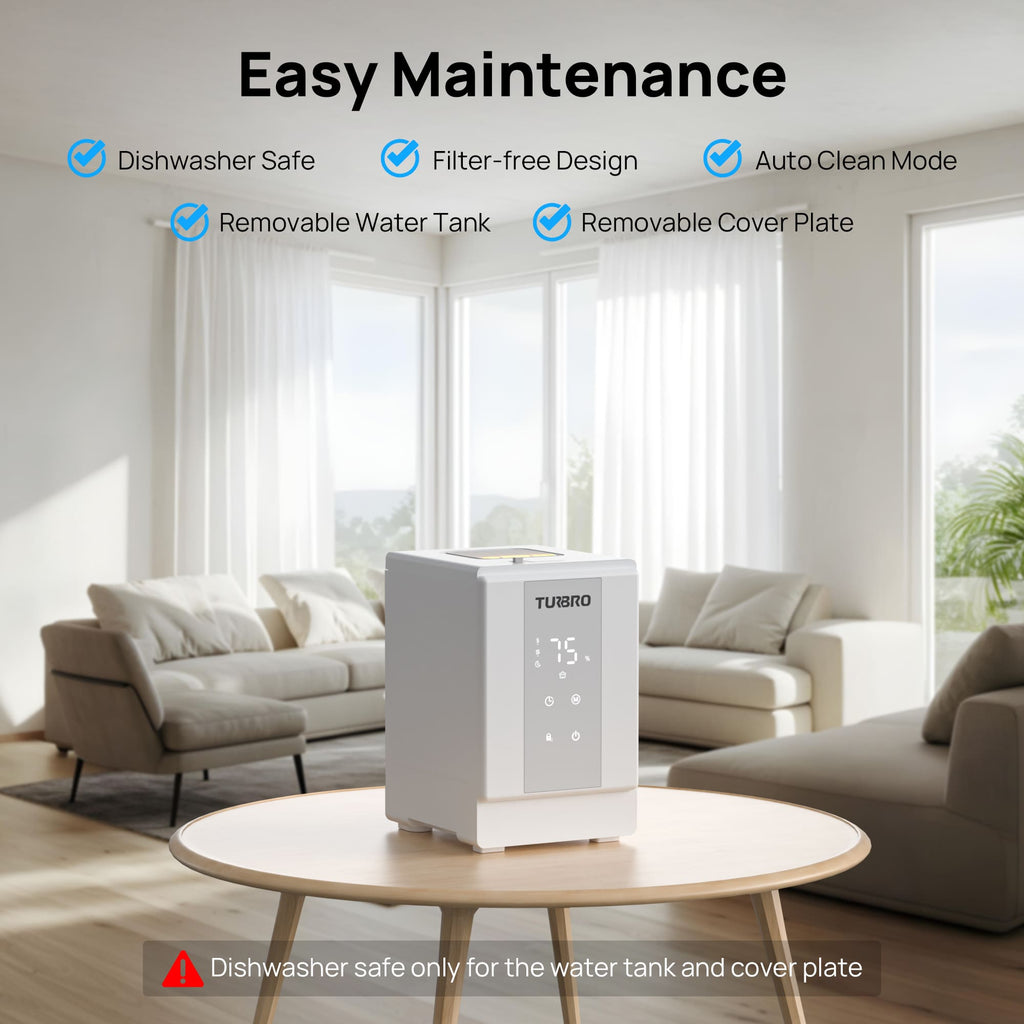 Greenland GLS04 Steam Warm Mist Humidifier, Stainless Steel 4L (1 Gal)