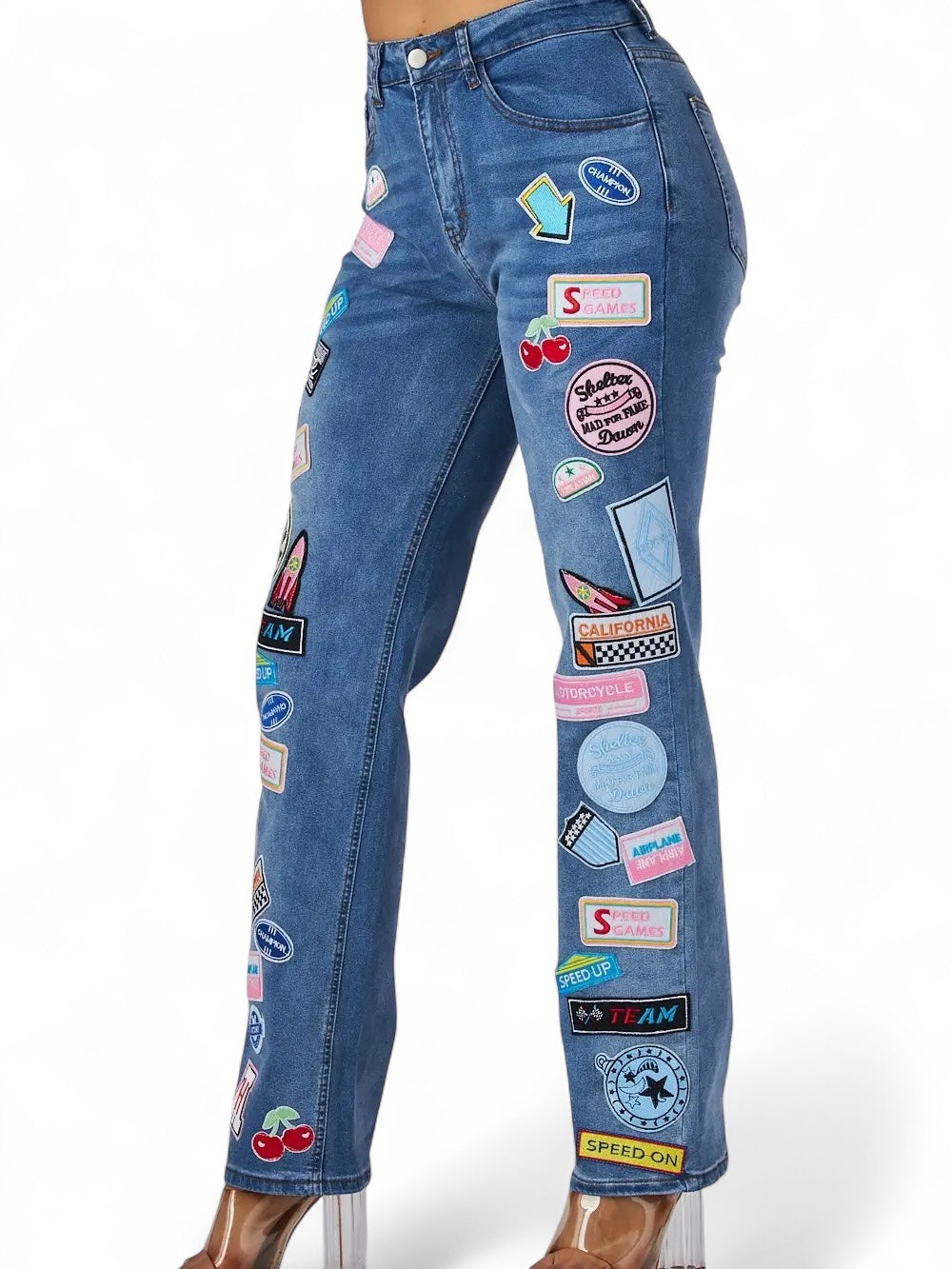 Patchwork Rebel Denim Jeans