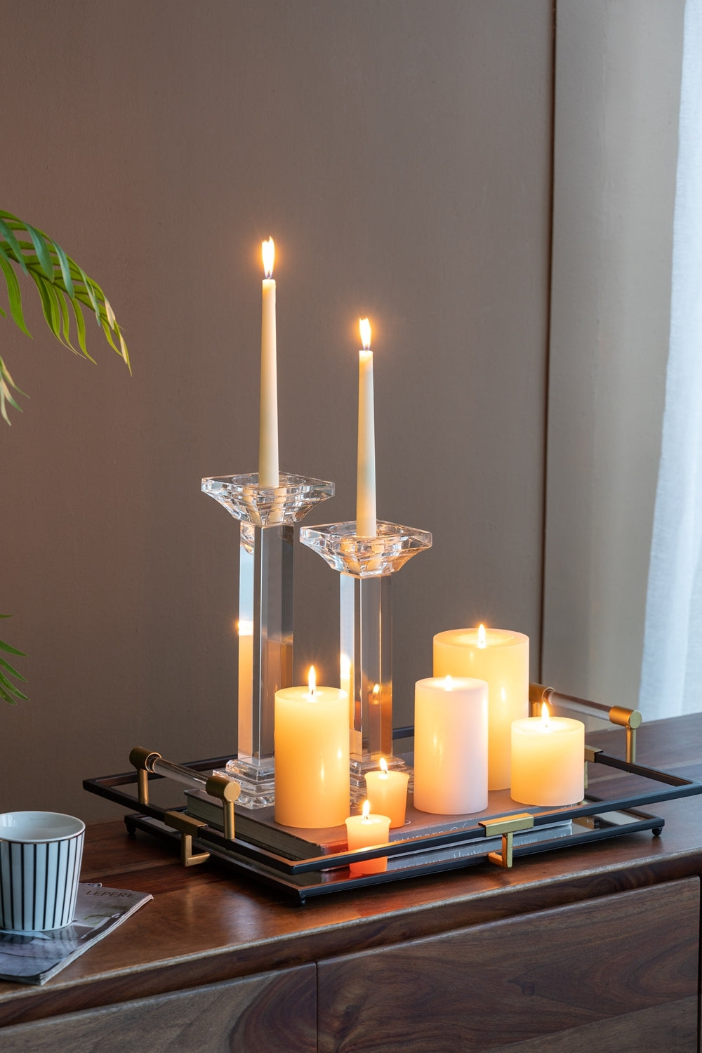 4x6' 2PK Unscented Soy Wax Candle, White