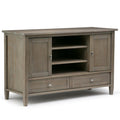Warm Shaker - TV Media Stand - Distressed Grey