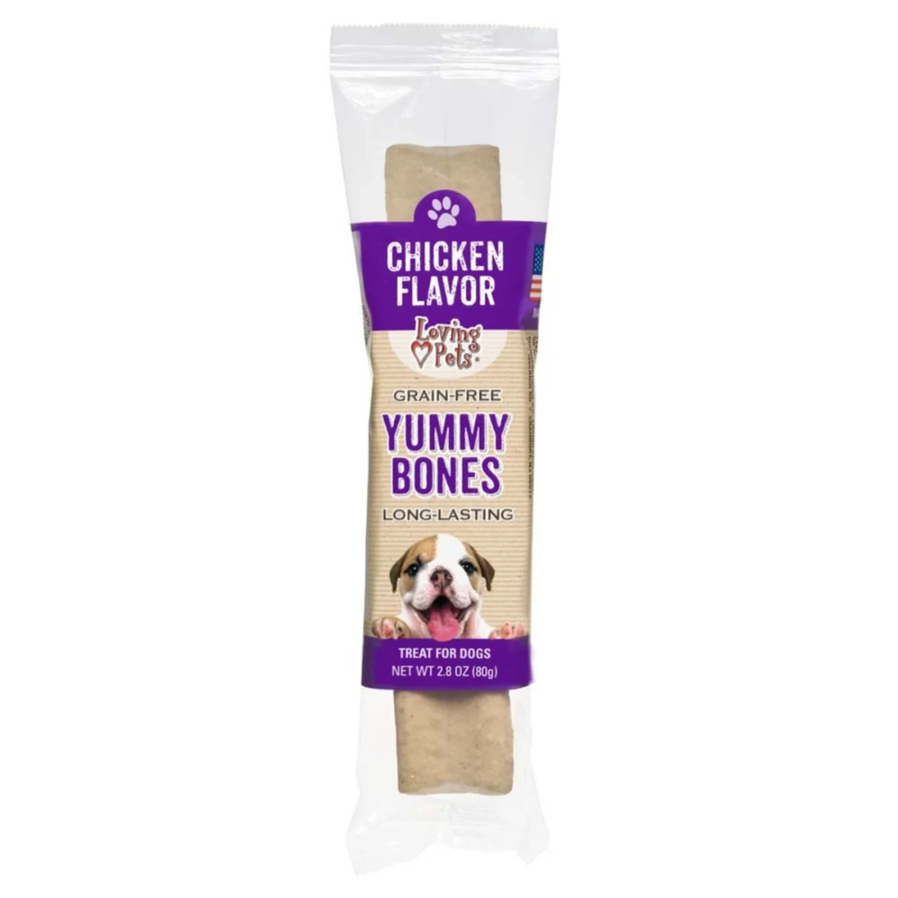 Loving Pets Yummy Bones Chicken Flavor Dog Treat (2.4oz)