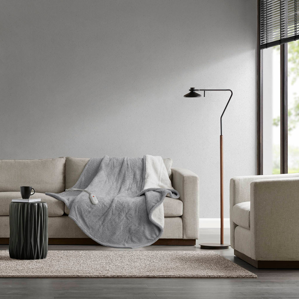 1 PCS 50x60' Dream Soft Heated Throw Grey