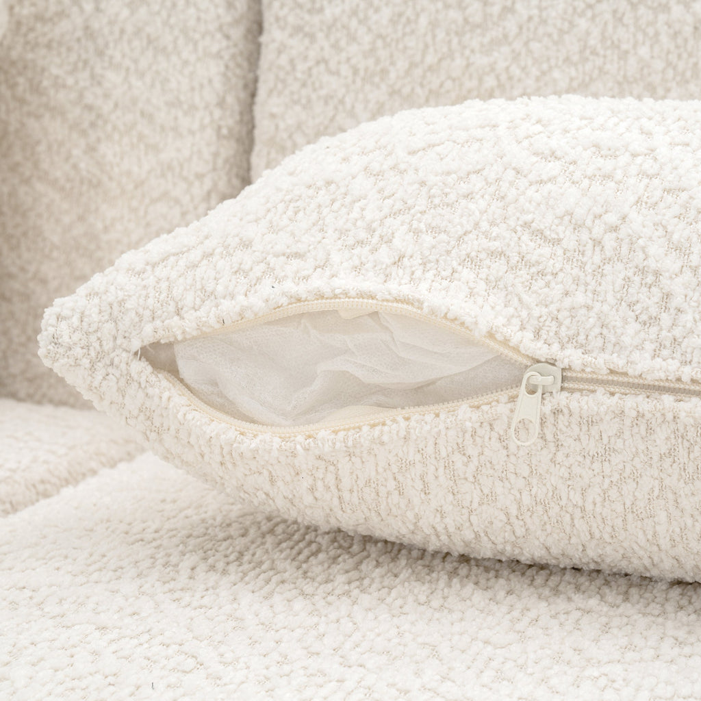 144' Upholstered Sofa Free-combined Sofa Couch with Two Chaise Lounge and Five Back Pillows for Living Room(Old SKU: N719S001600A), Beige