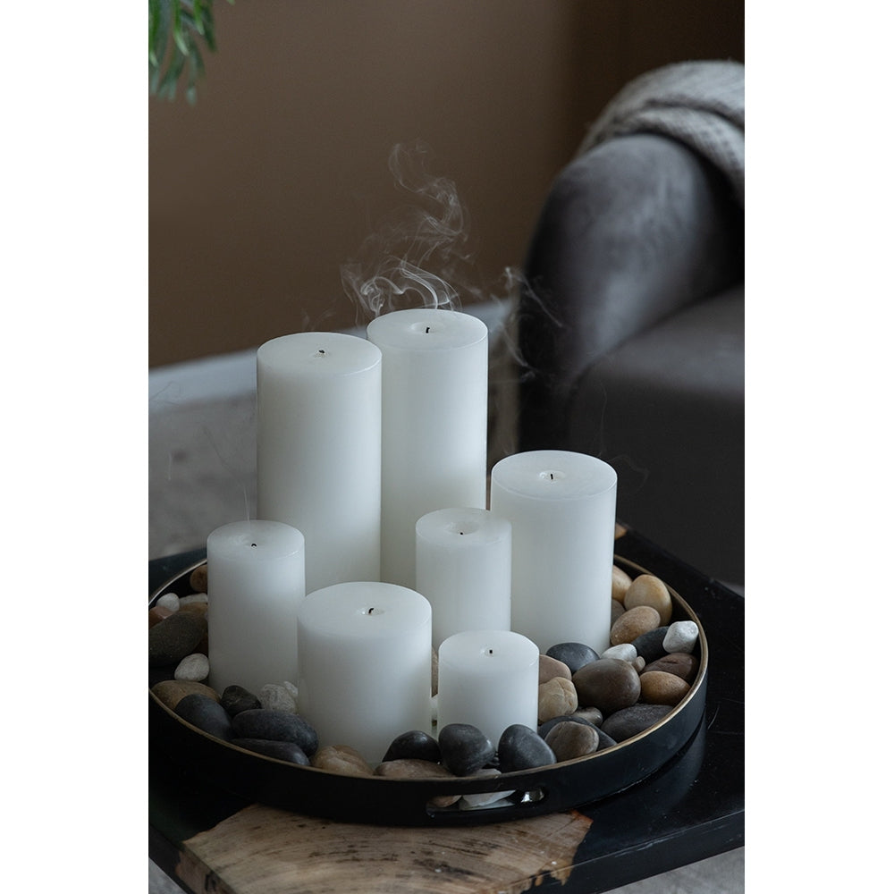 4x6' 2PK Unscented Soy Wax Candle, White