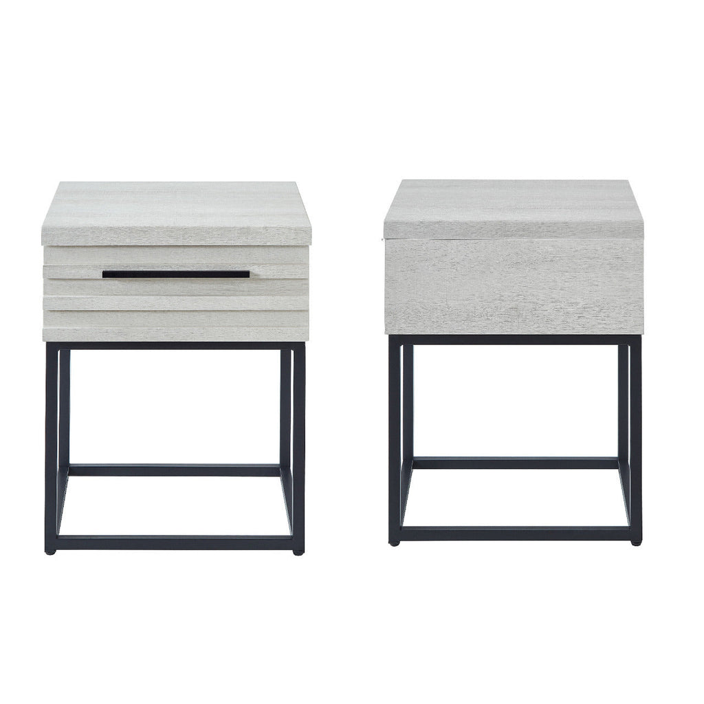 Findlay 2-Piece Bedroom Set, Plush 3D Upholstered Bed with Nightstand, Full