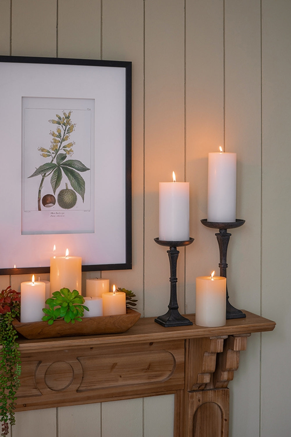 4x6' 2PK Unscented Soy Wax Candle, White