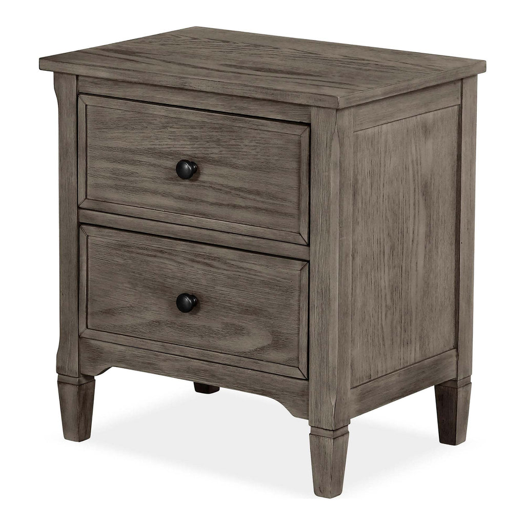 Transitional Twin Size Bed w Trundle 2x Nightstands Warm Gray Bedroom Furniture Wood Grain Texture 3pc Set