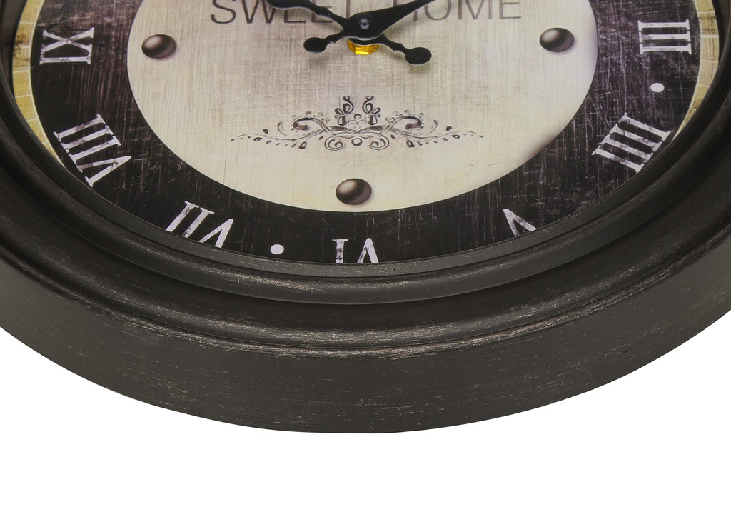 Clocks, 16' Round, Wall Clock, Antique Brown, Transitional