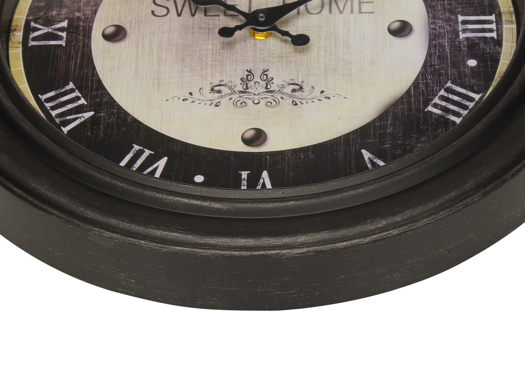 Clocks, 16' Round, Wall Clock, Antique Brown, Transitional