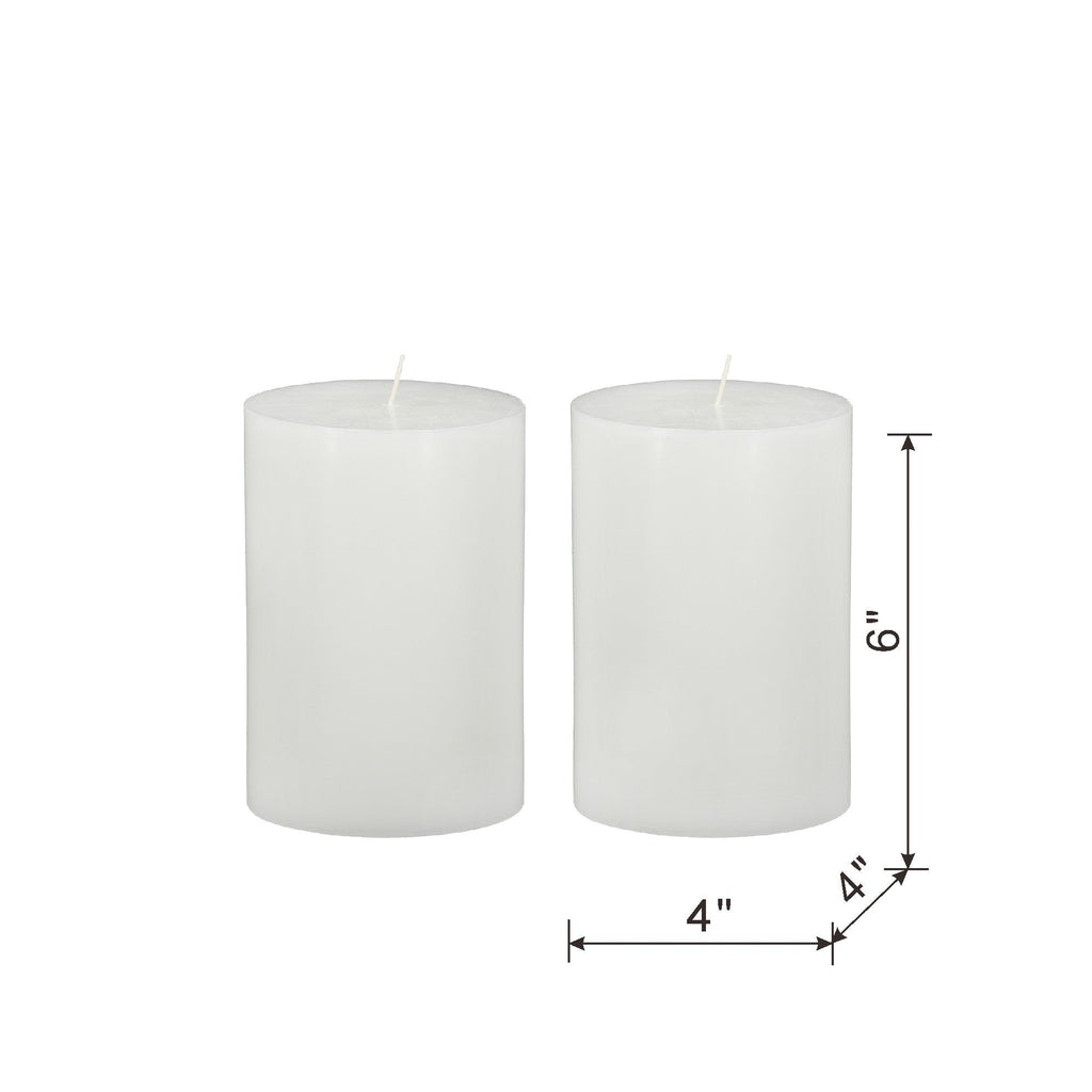 4x6' 2PK Unscented Soy Wax Candle, White