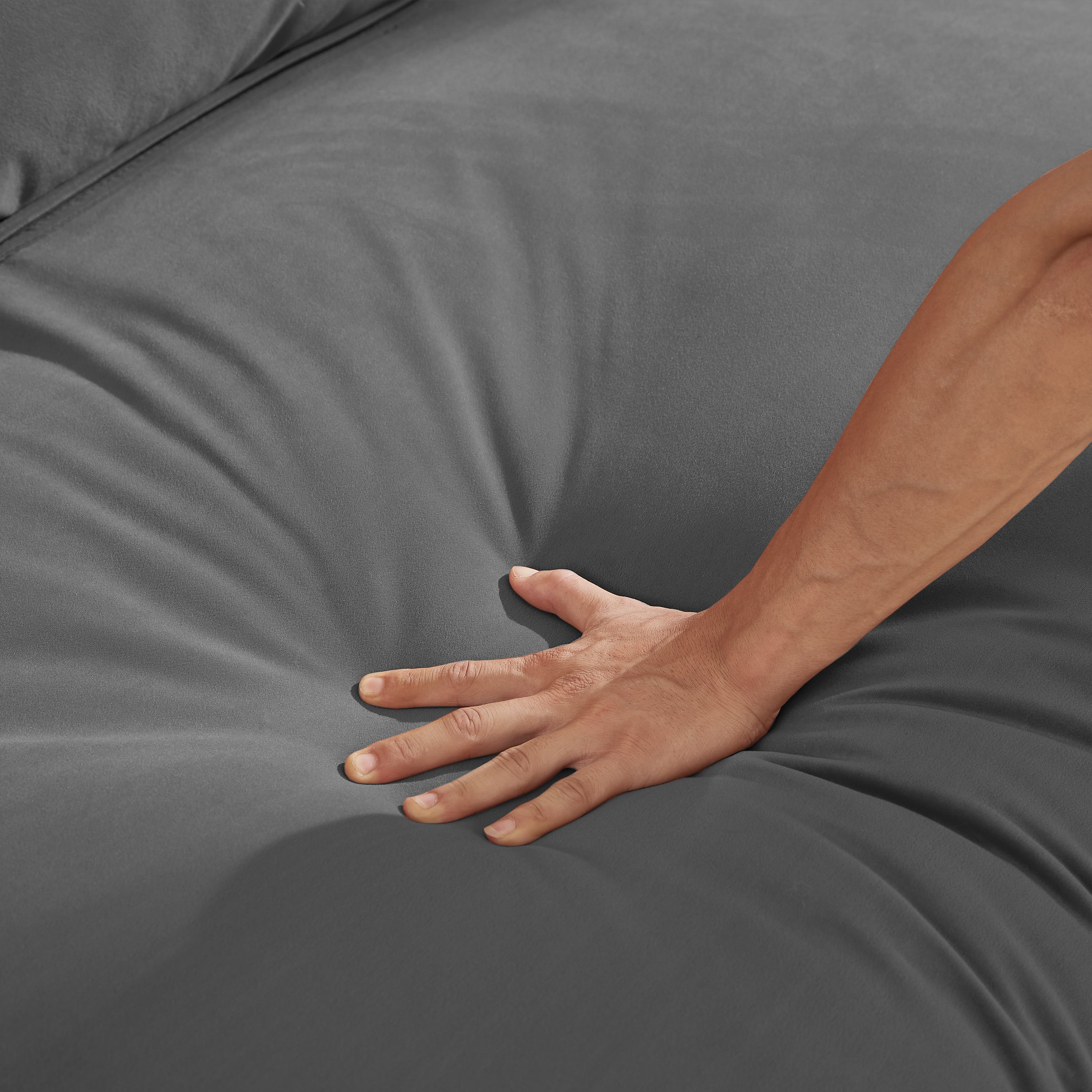 Modular Sectional Sofa, Sailing Design Sofa with Storage, Removable Backrest, Modern Deep Seat Sofa with Throw Pillows for Living Room Bedroom Apartment,Gray