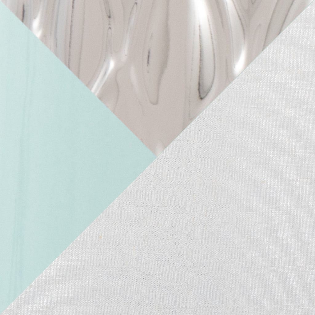 Penelope 22' Contemporary Ceramic Table Lamp with Tiffany Blue & Silver Ceramic Body and White Shade by LumiSource