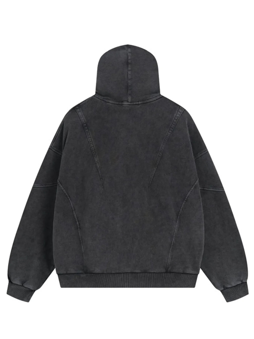 Washed Zip Up Long Sleeve Hooded Jacket