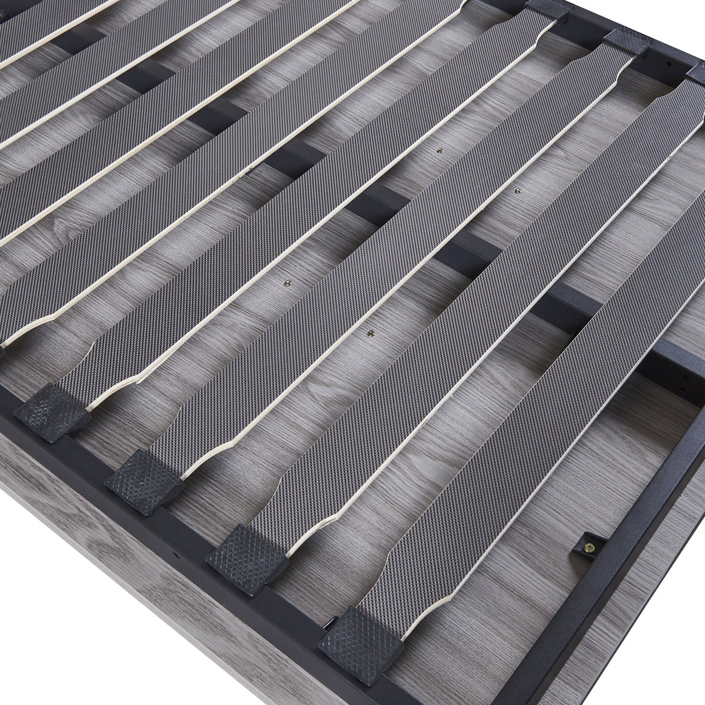 Twin Size Murphy Bed, can be Folded into a Cabinet, Gray