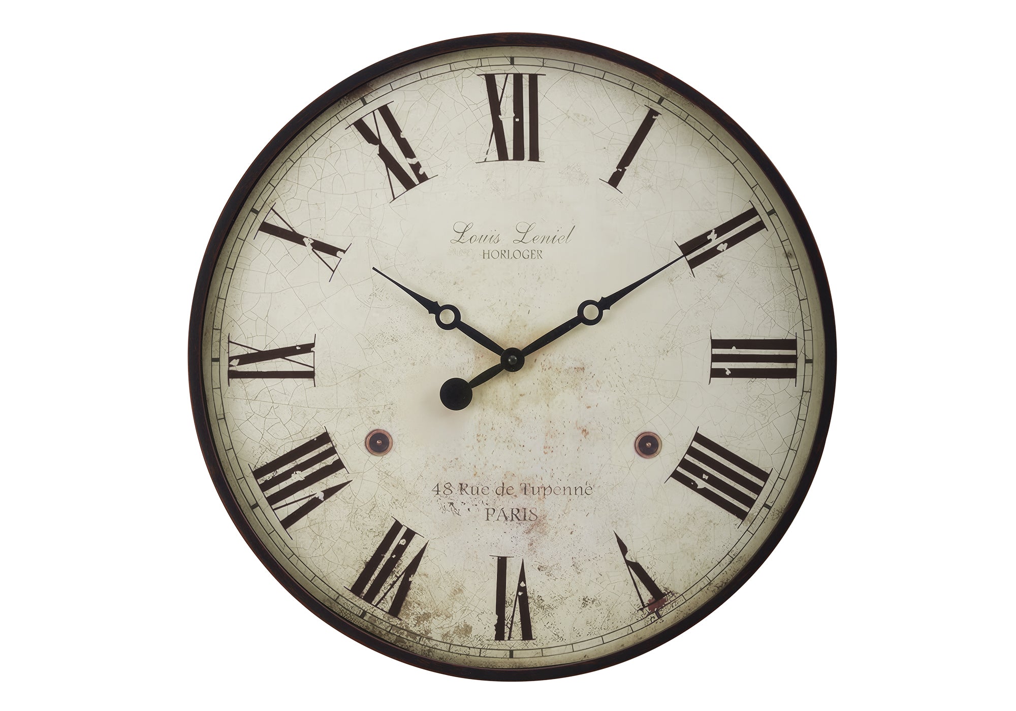 Clocks, 20' Round, Wall Clock, Antique Brown, Transitional