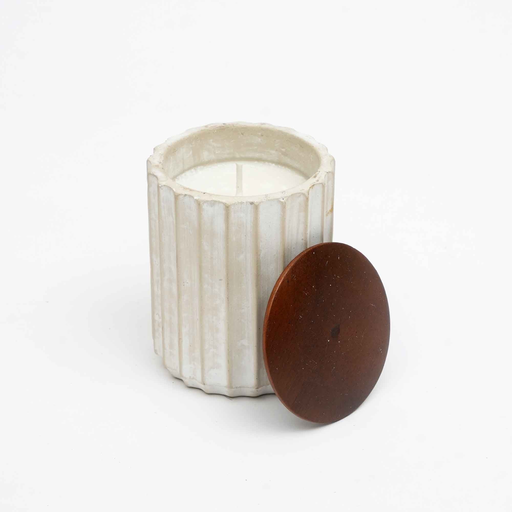 Jar Candle  Ecomix Wax Fill With Wooden Lid - Vanilla Lavender, 6oz