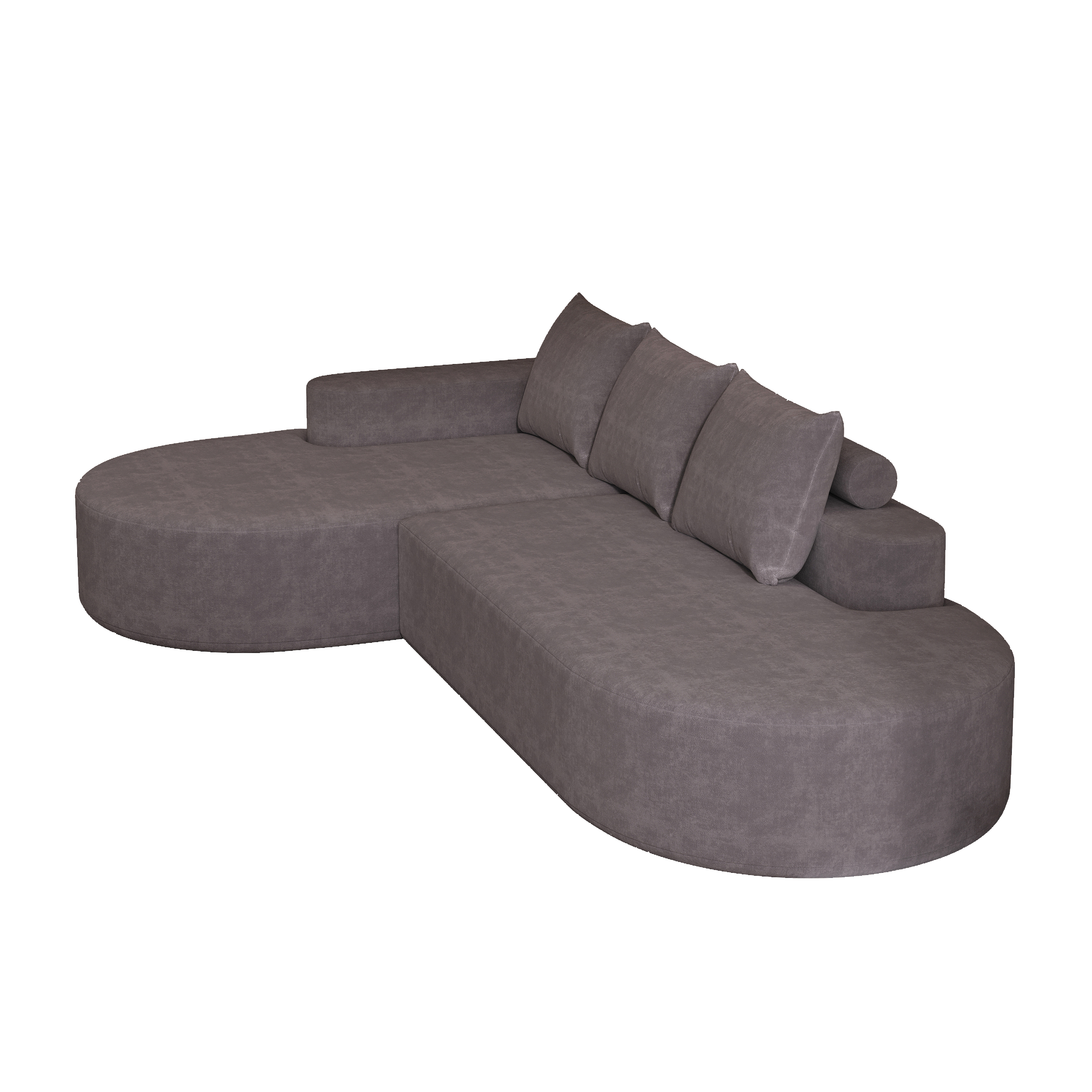 Modern Curved sofa ,Chenille Upholstered Sectional Sofa Couch Set,Modular 108.5' L Shaped Sectional Living Room Sofa Set With 3 Pillows,Free Combination Sofa Couch for Living Room,Bedroom