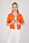 J Society Cropped Jacket Orange
