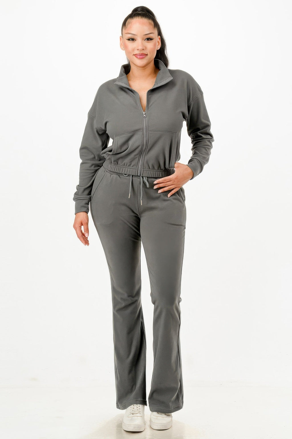 Soft Zip up Track Suit Set