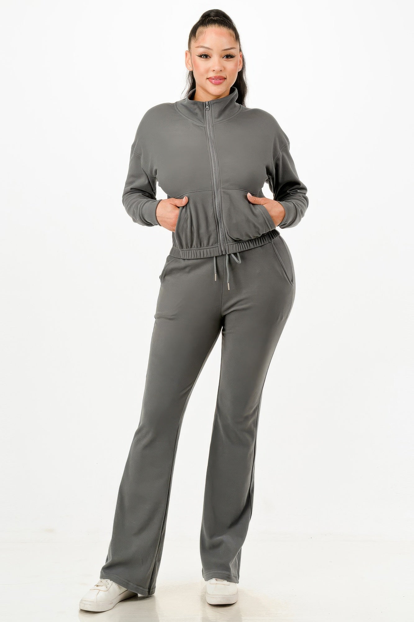 Soft Zip up Track Suit Set