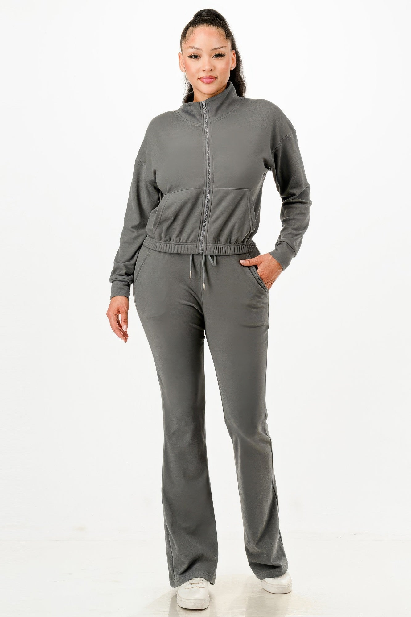 Soft Zip up Track Suit Set