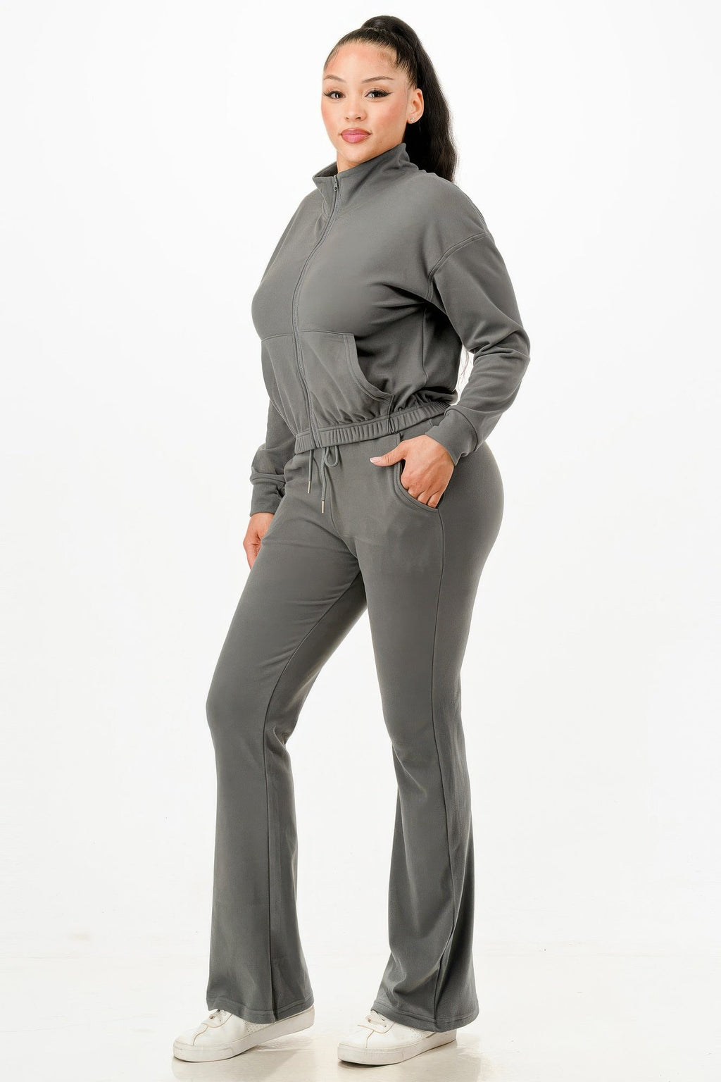 Soft Zip up Track Suit Set