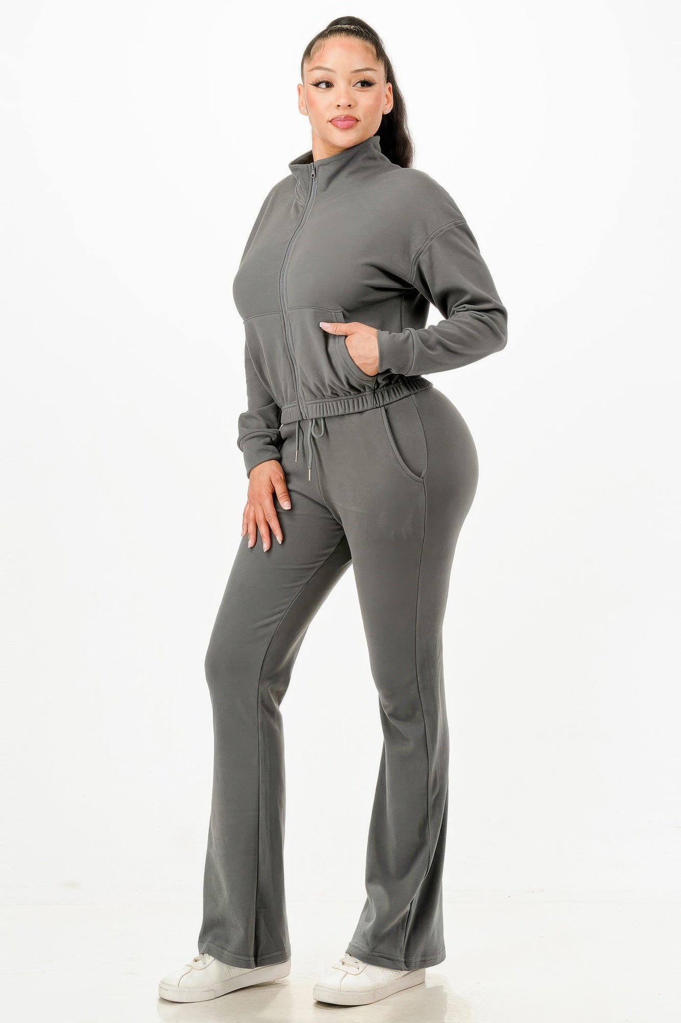 Soft Zip up Track Suit Set