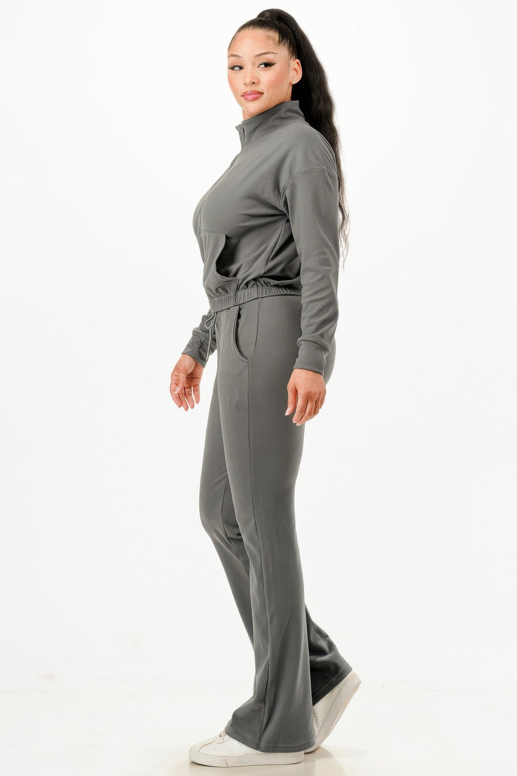 Soft Zip up Track Suit Set