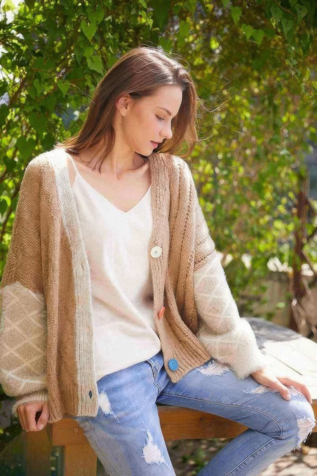 Front Drop Shoulder Cardigan