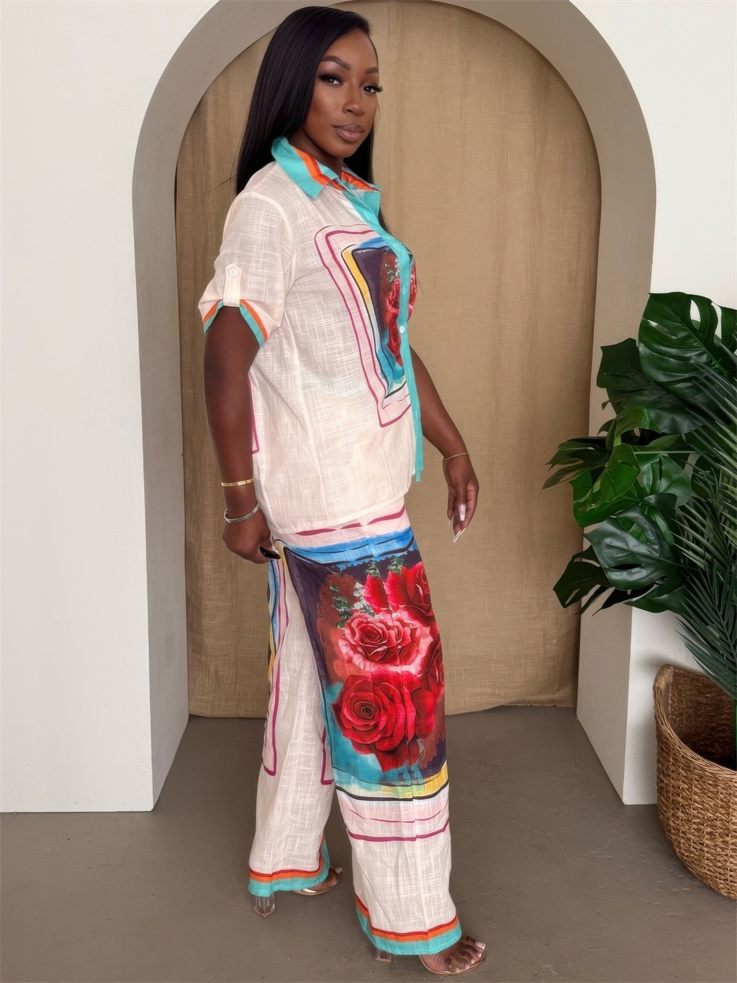 Rosa Frame Button-up Resort Set