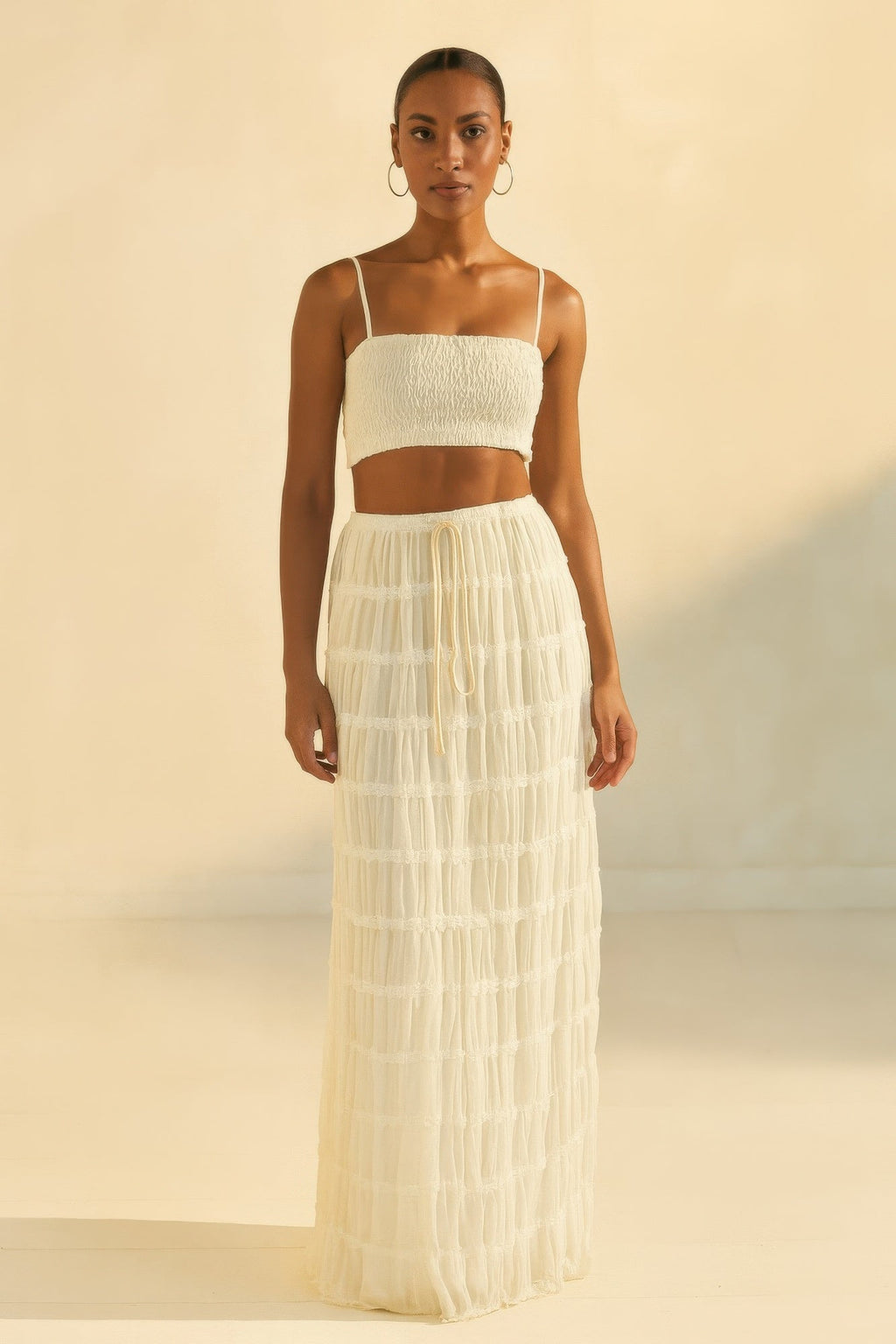 Sky Breeze Sheer Maxi Skirt