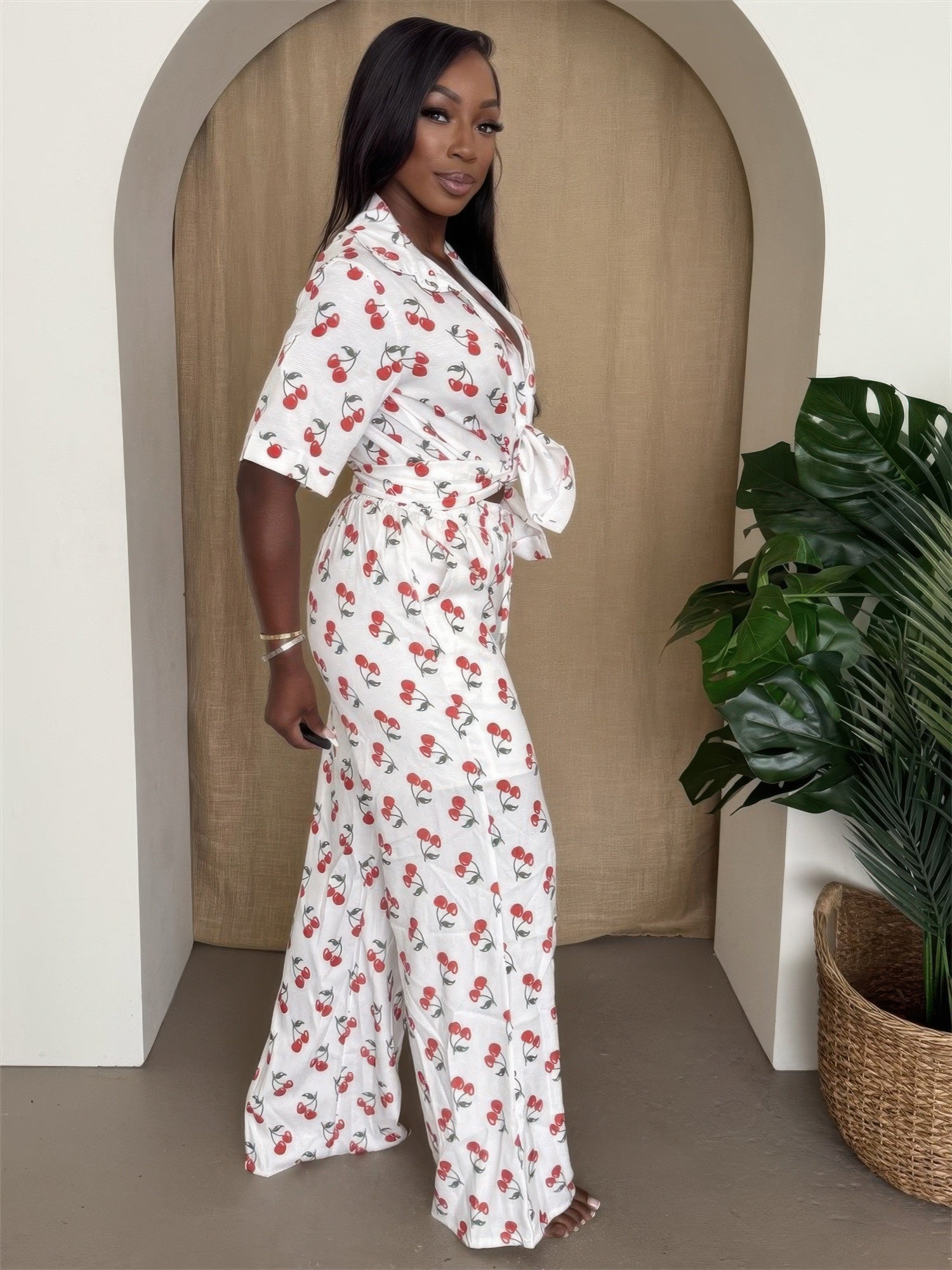 Cherry Pop Wide-leg Set