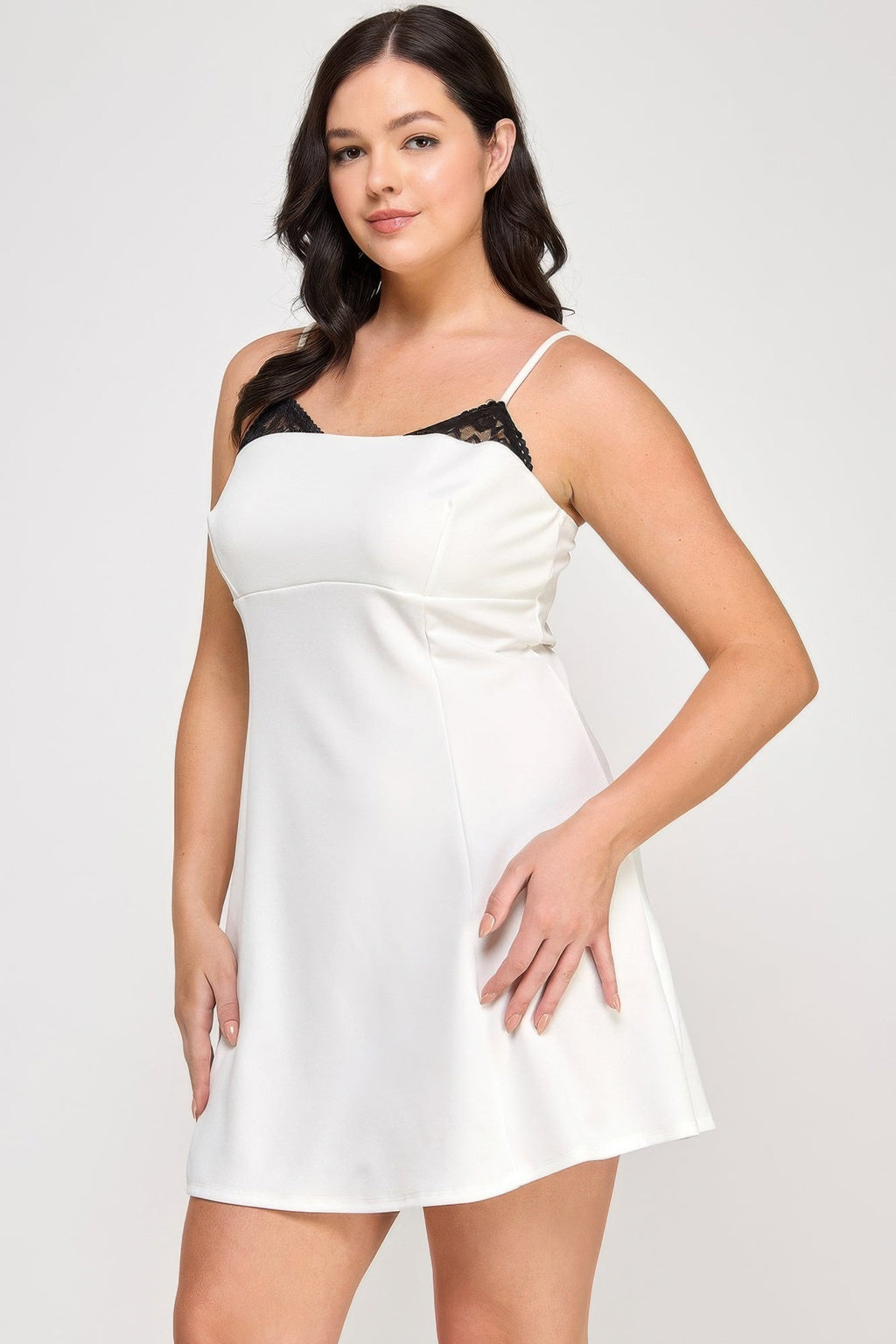 Plus Size Fit & Flare Scuba Crepe Dress